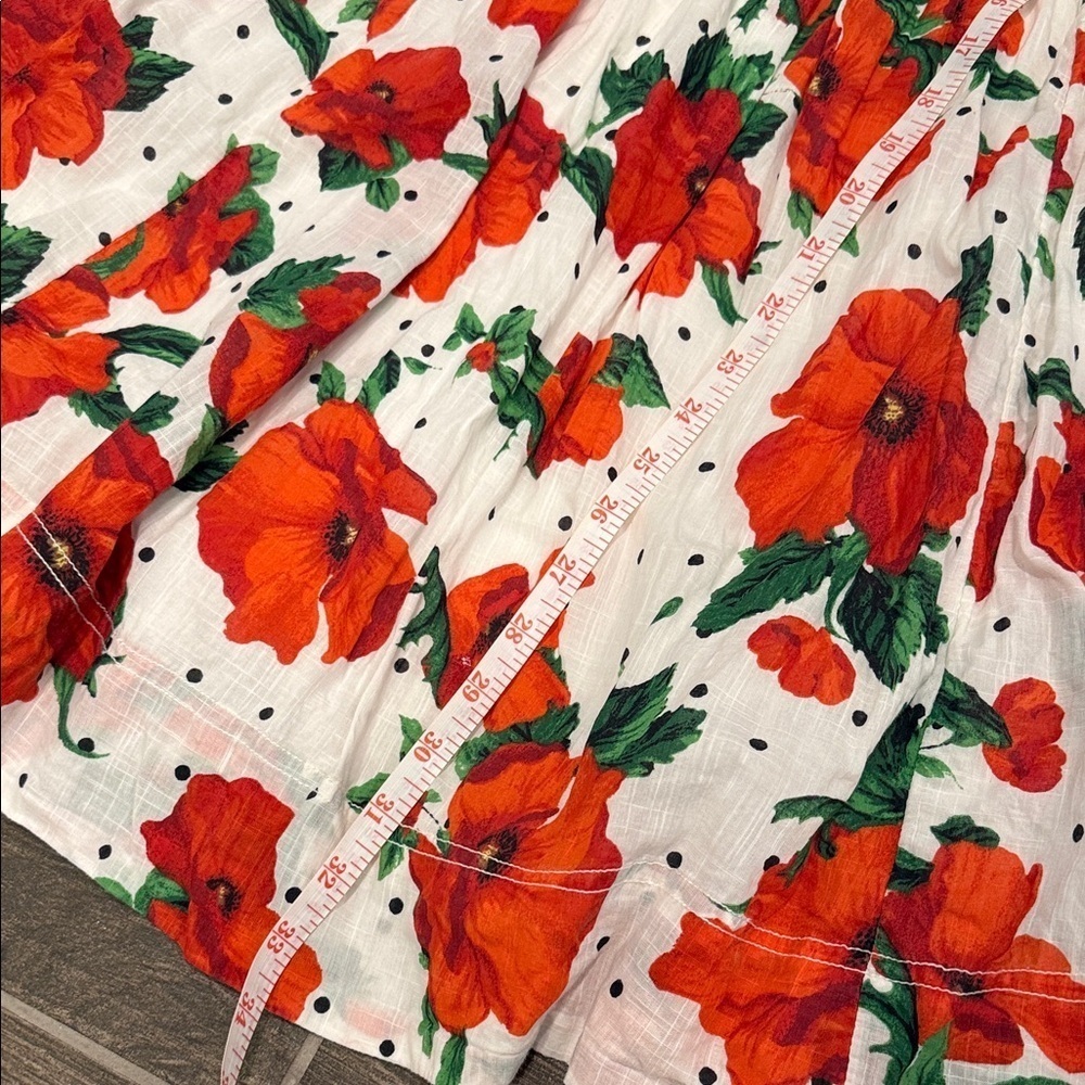 Anthropologie Maeve Square-Neck Smocked Babydoll Mini Floral Dress - Picture 17 of 17